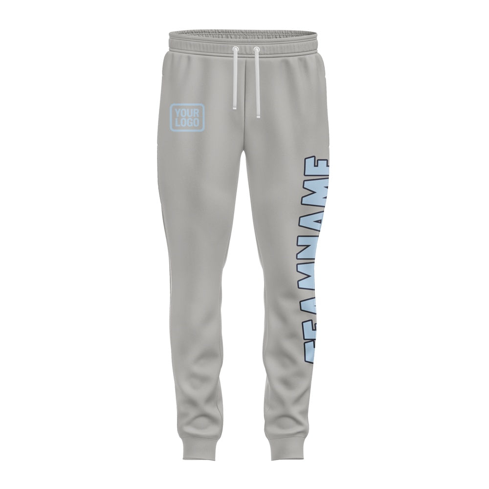 Custom Gray Light Blue Pants