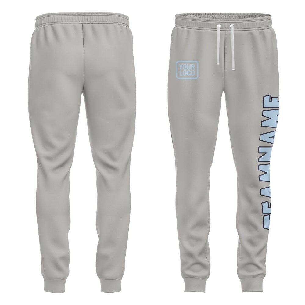 Custom Gray Light Blue Pants