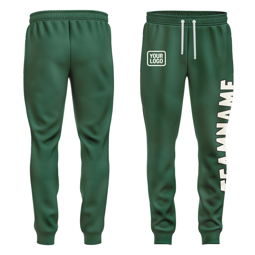 Custom Green Cream Pants