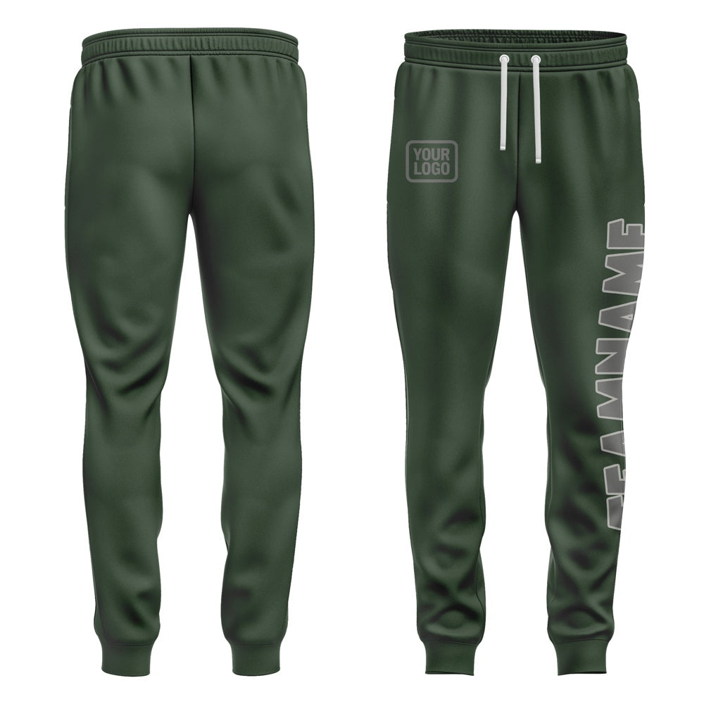 Custom Dark Green Dark Grey Pants