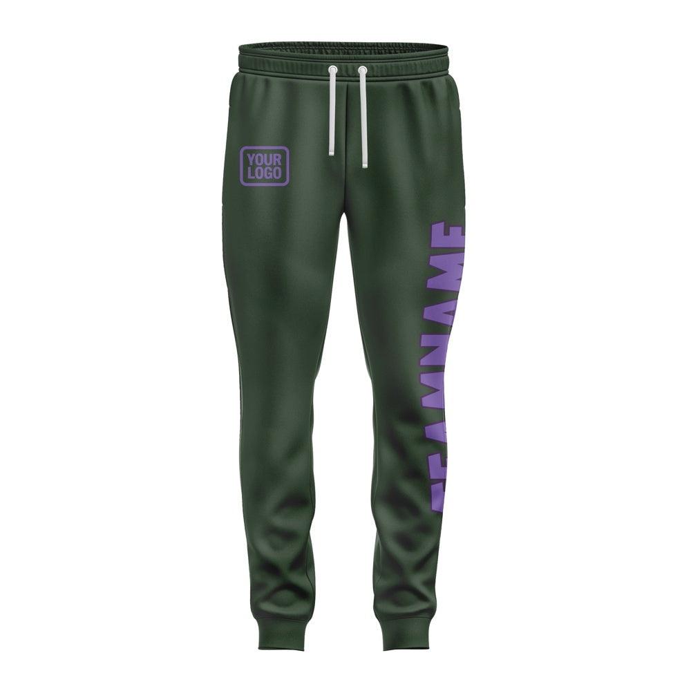 Custom Dark Green Light Purple Pants