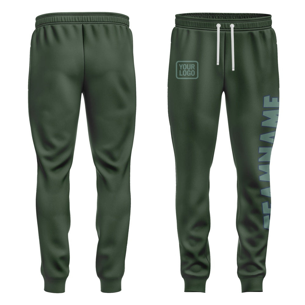 Custom Dark Green Blue Green Pants