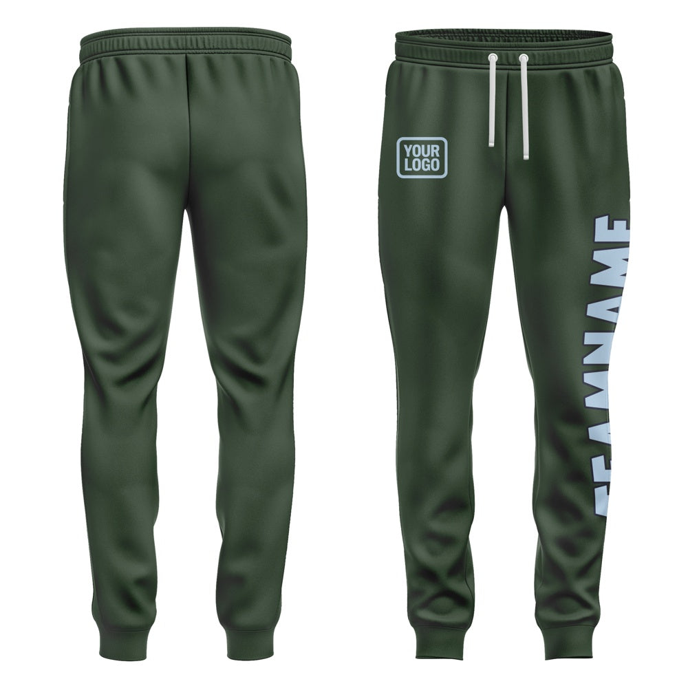 Custom Dark Green Light Blue Pants