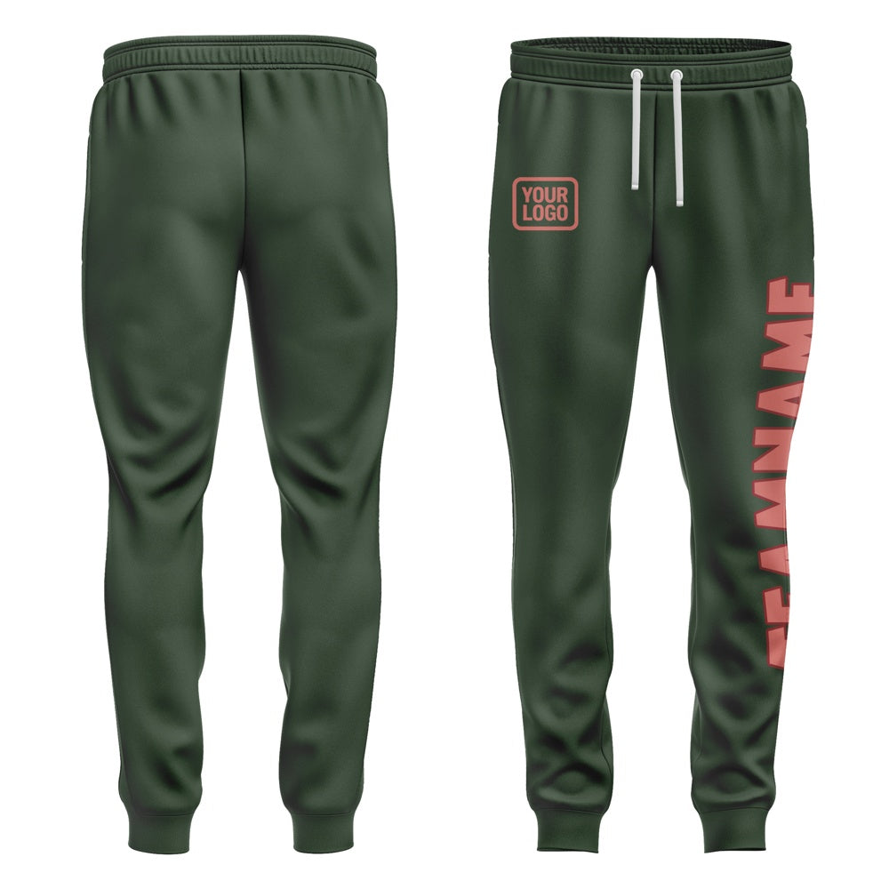 Custom Dark Green Copper Rose Pants