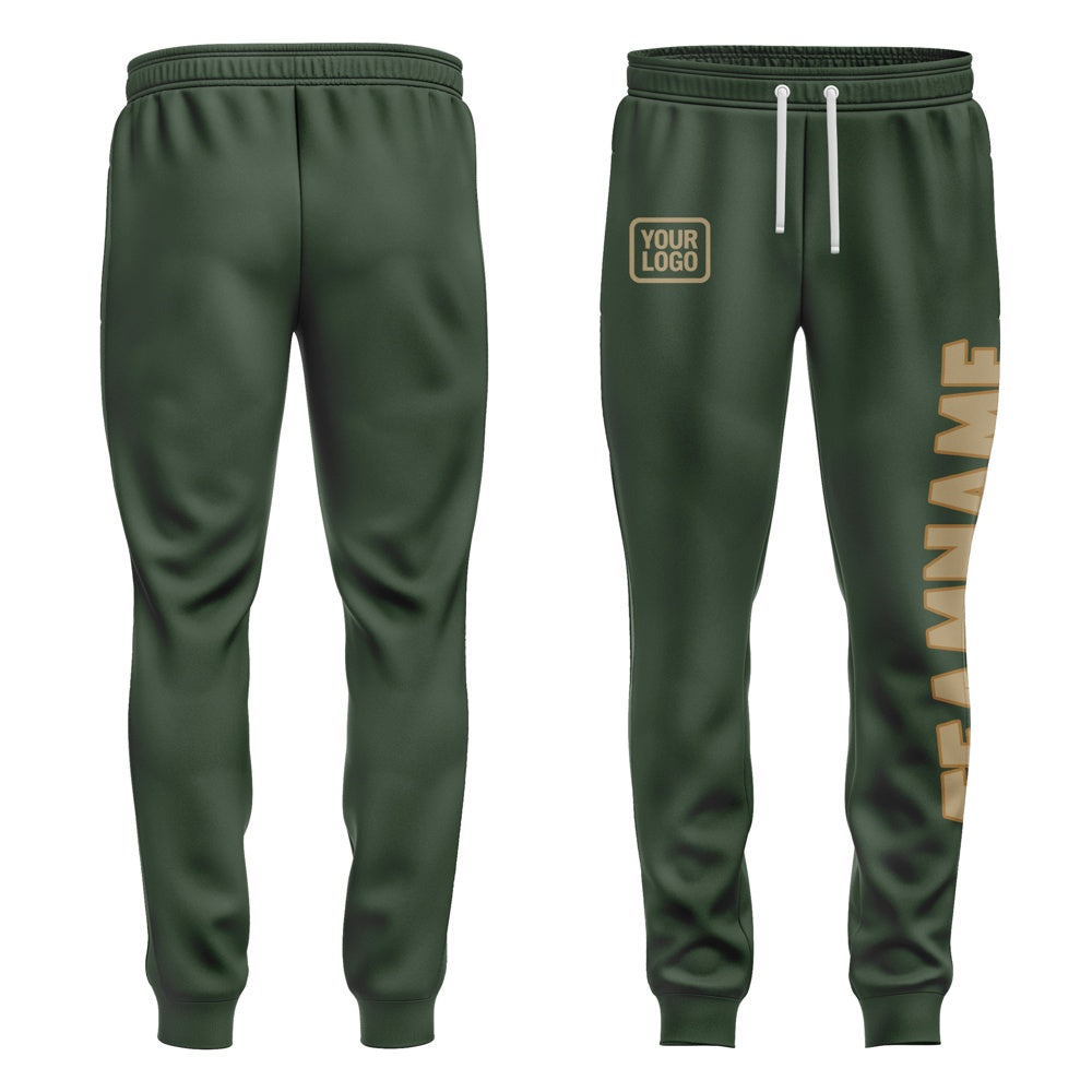 Custom Dark Green Light Khaki Pants