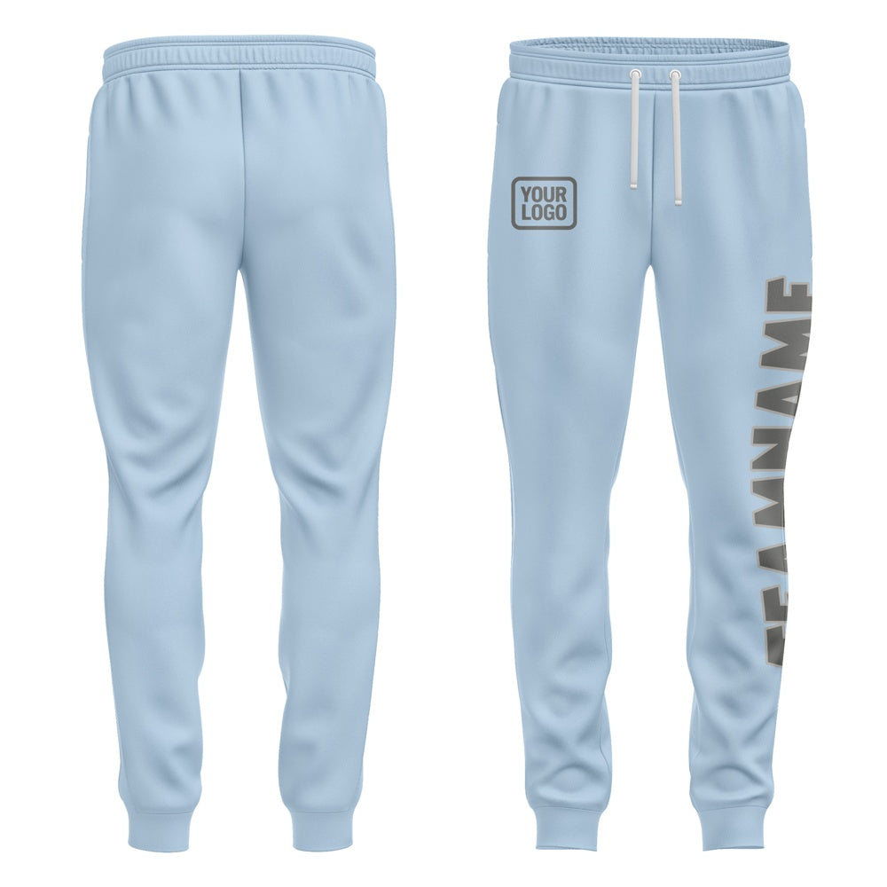 Custom Light Blue Dark Grey Pants