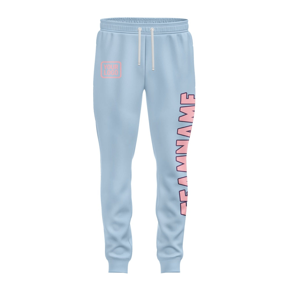 Custom Light Blue Light Pink Pants