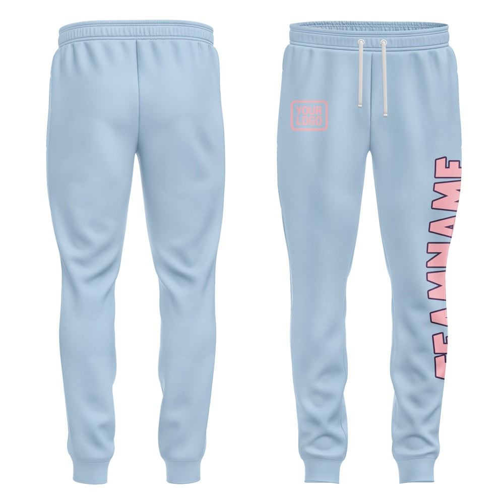 Custom Light Blue Light Pink Pants