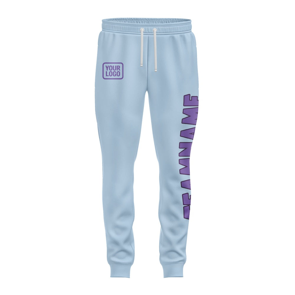 Custom Light Blue Light Purple Pants