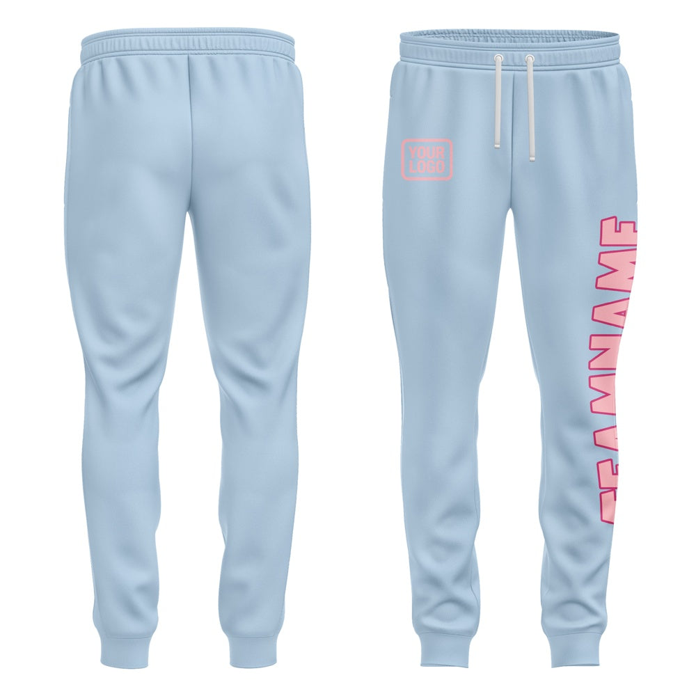 Custom Light Blue Light Pink Pants