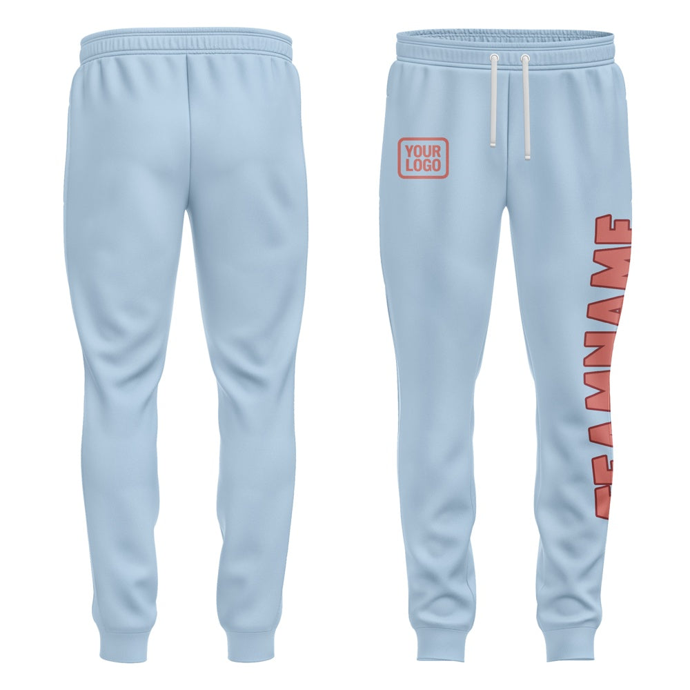 Custom Light Blue Copper Rose Pants