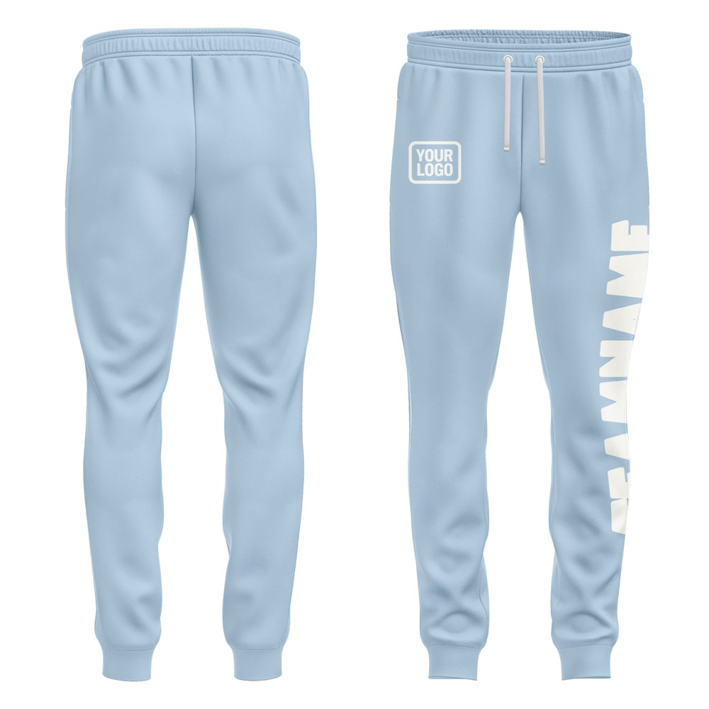Custom Light Blue White Pants