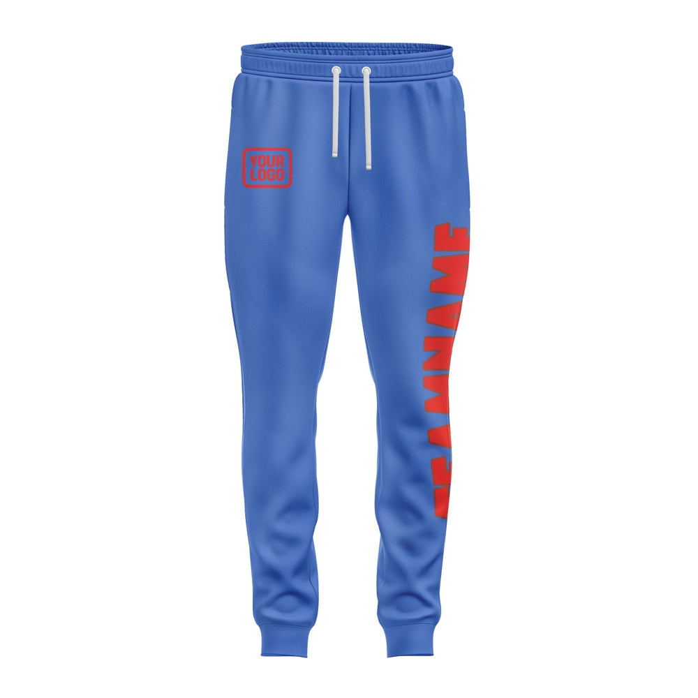 Custom Sky Blue Orange Red Pants