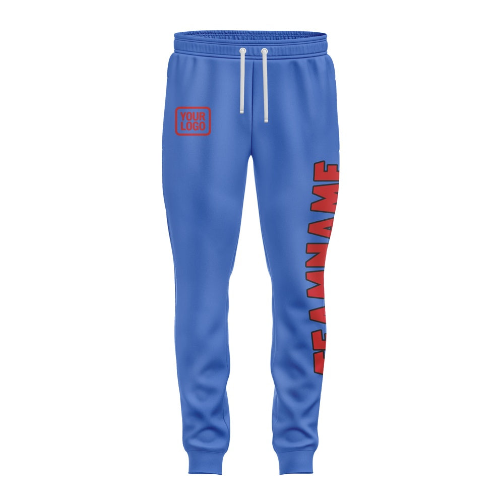 Custom Sky Blue Red Pants