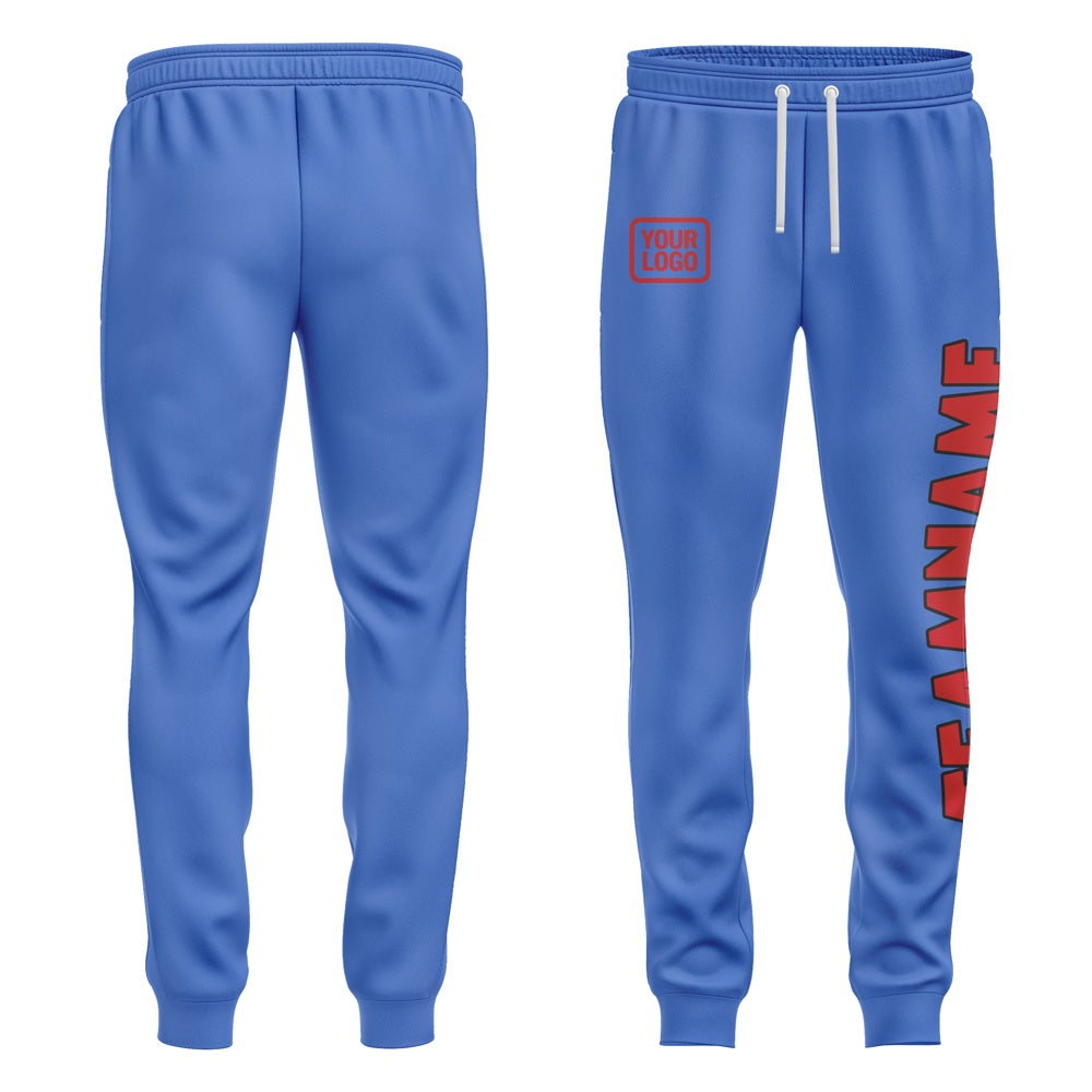 Custom Sky Blue Red Pants