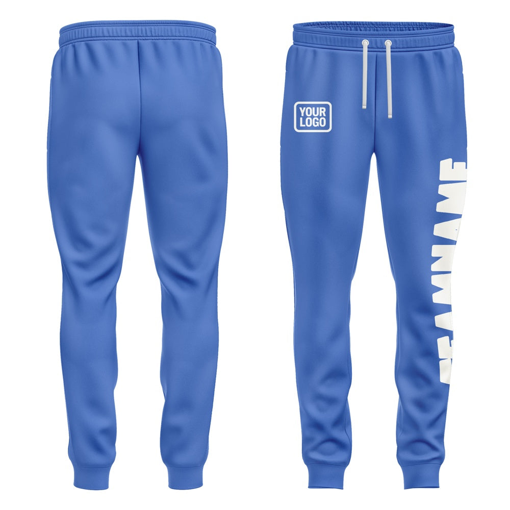 Custom Sky Blue White Pants