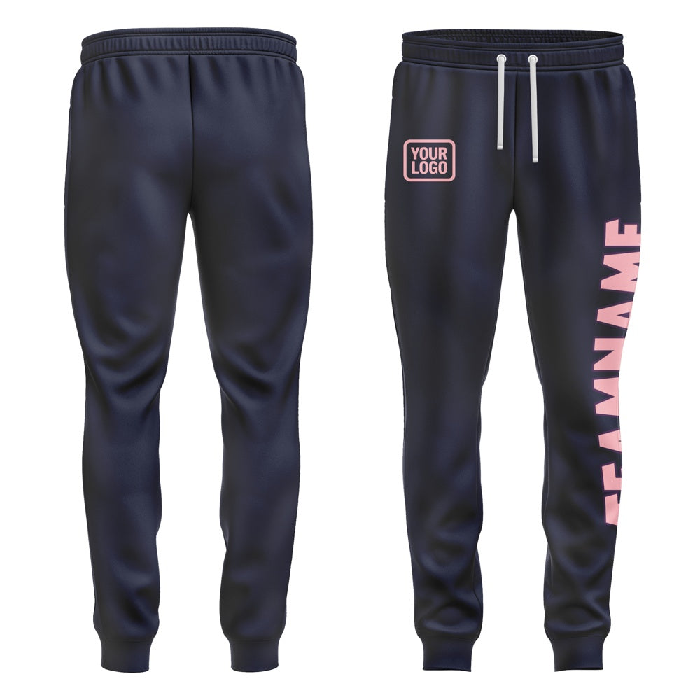 Custom Navy Light Pink Pants
