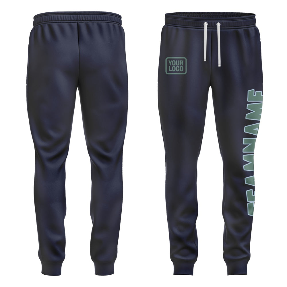Custom Navy Blue Green Pants