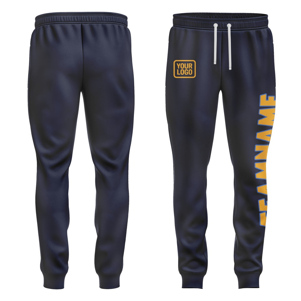 Custom Navy Yellow Pants
