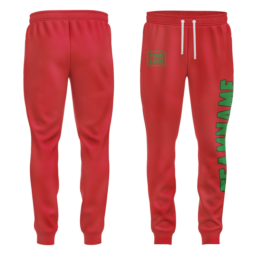 Custom Red Emerald Green Pants