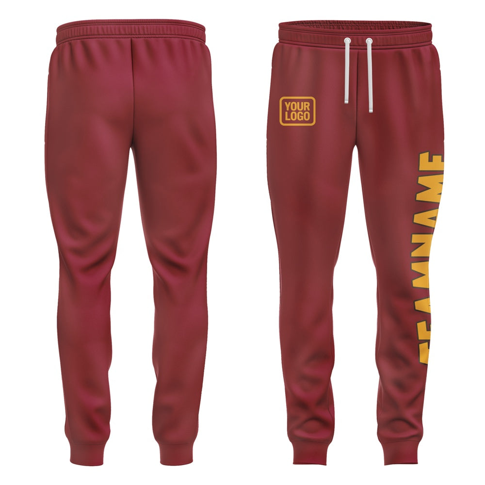 Custom Crimson Red Yellow Pants