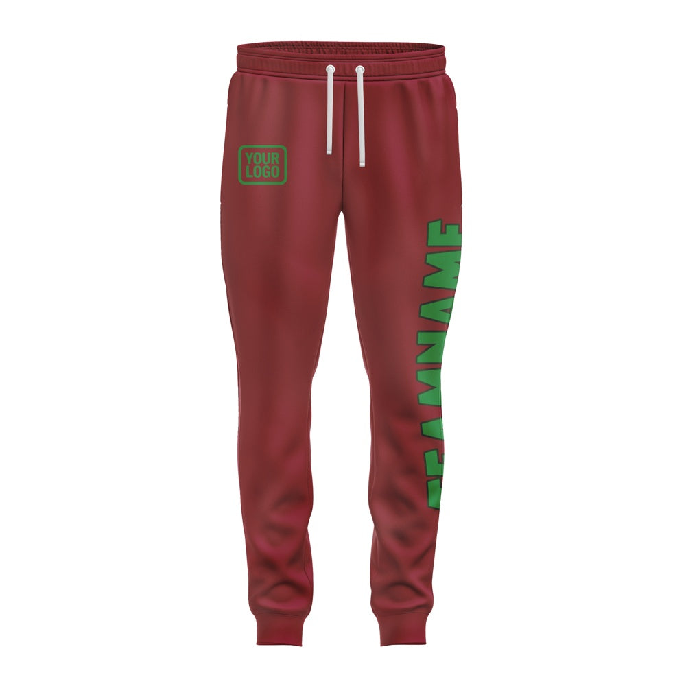 Custom Crimson Red Emerald Green Pants