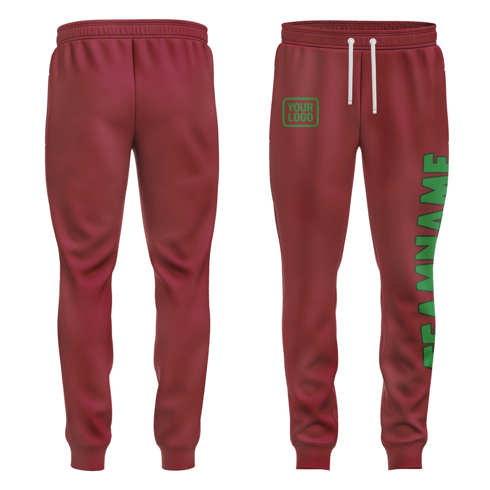 Custom Crimson Red Emerald Green Pants