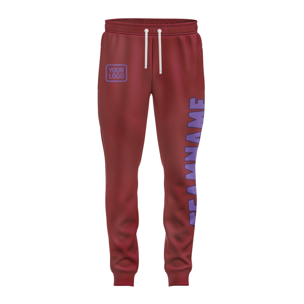 Custom Crimson Red Light Purple Pants