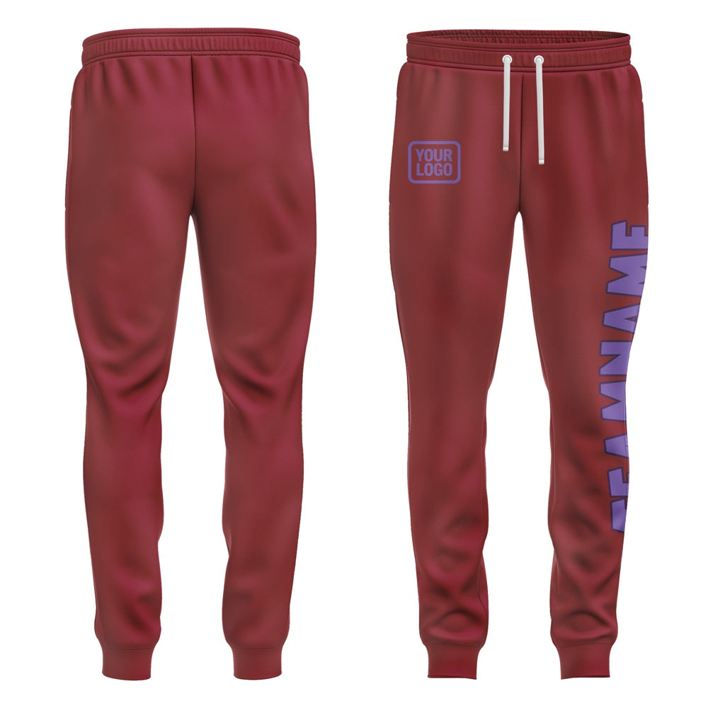 Custom Crimson Red Light Purple Pants