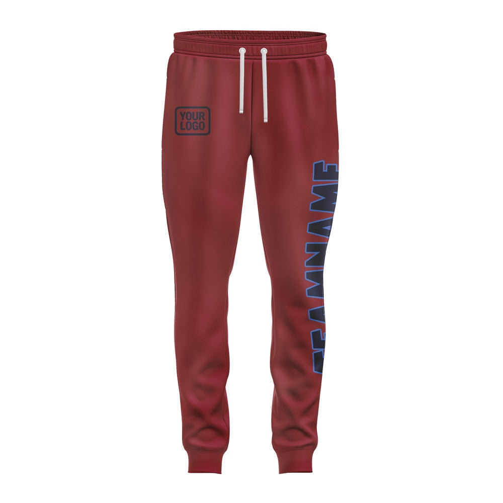 Custom Crimson Red Navy Pants