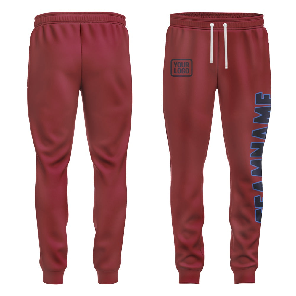 Custom Crimson Red Navy Pants