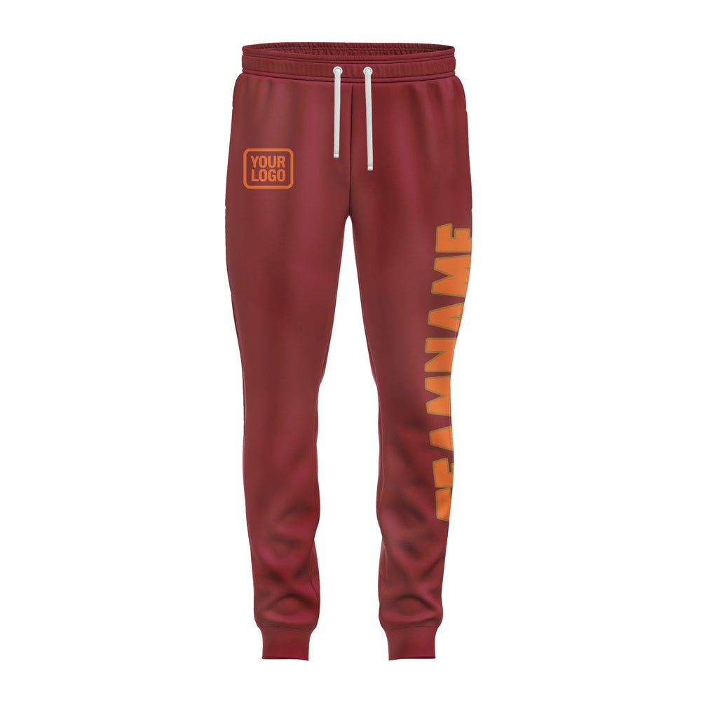 Custom Crimson Red Orange Pants