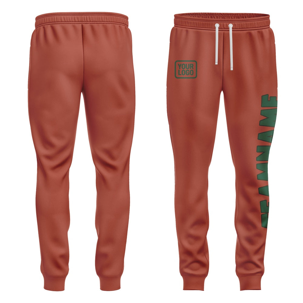 Custom Coral Red Green Pants