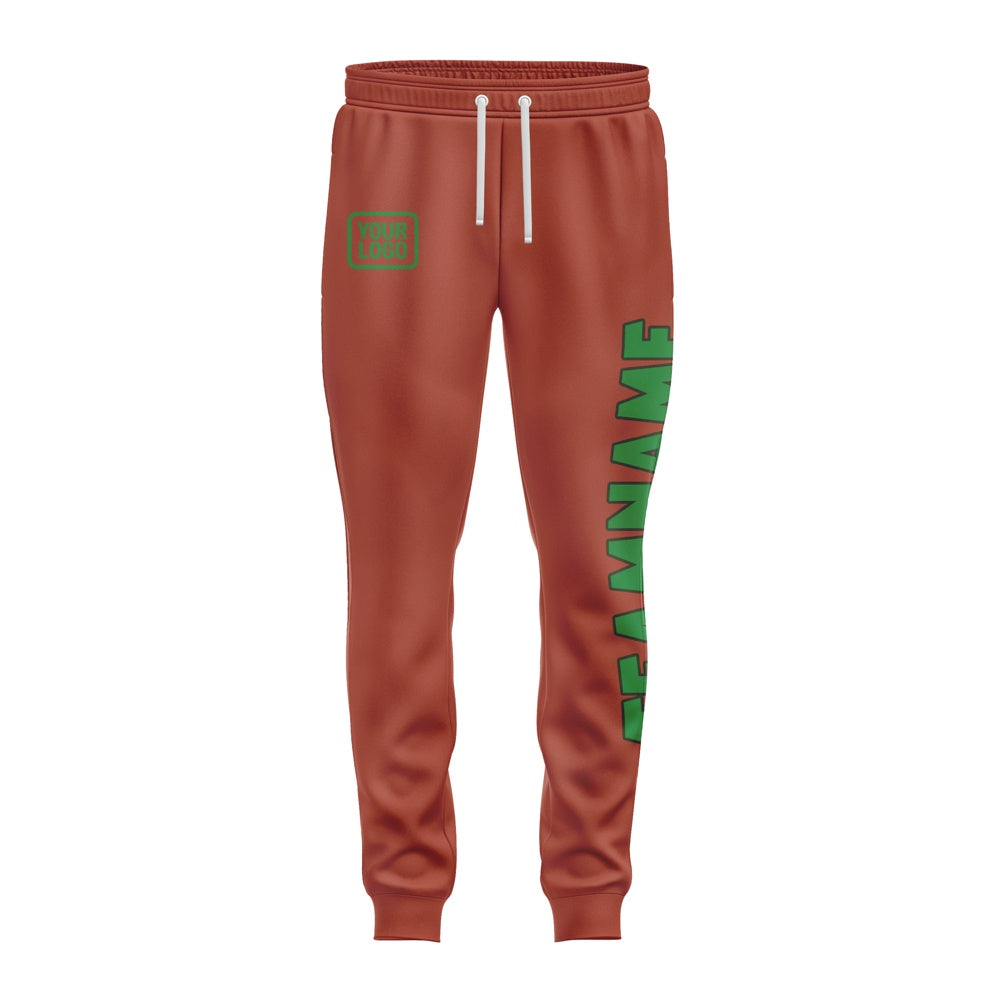 Custom Coral Red Emerald Green Pants