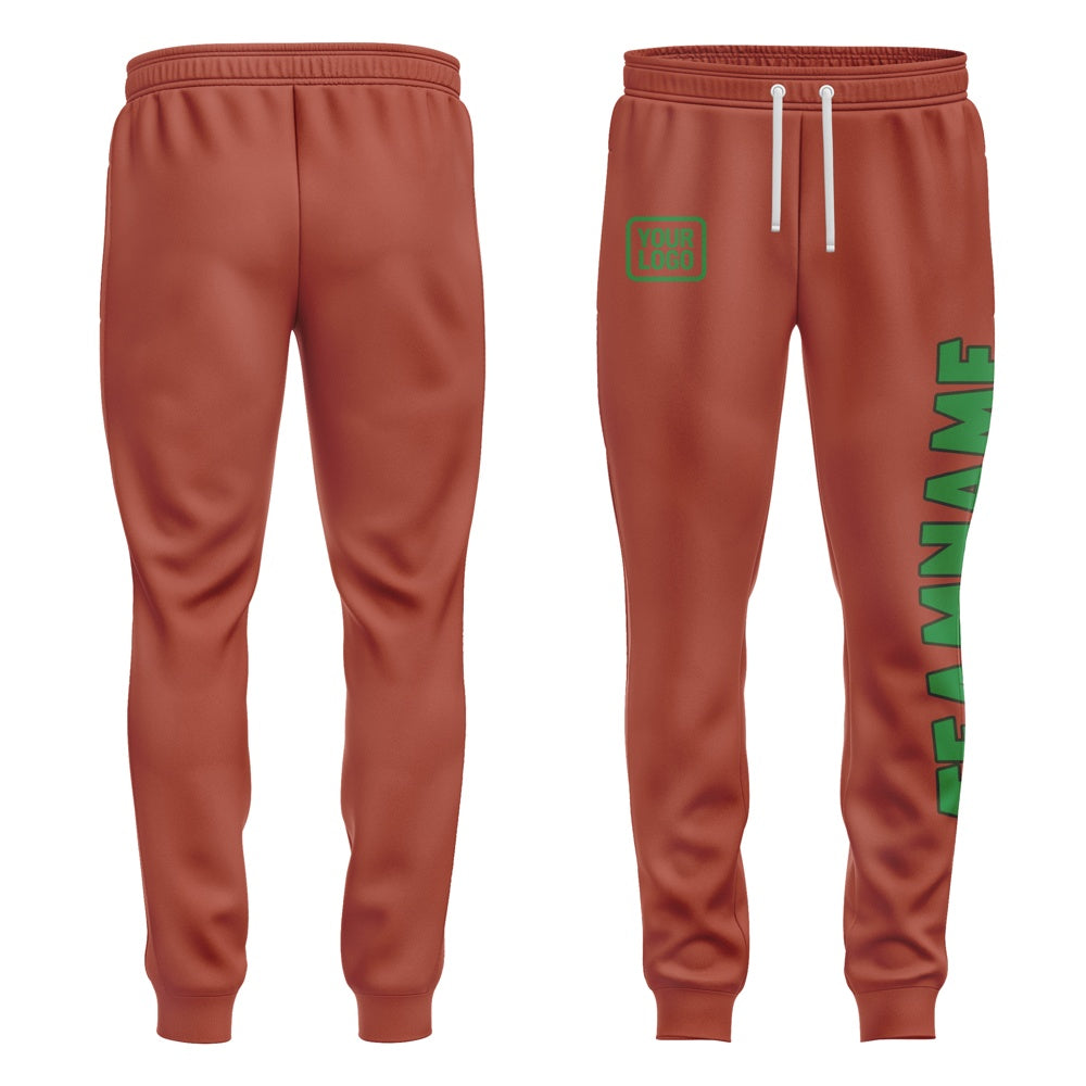 Custom Coral Red Emerald Green Pants