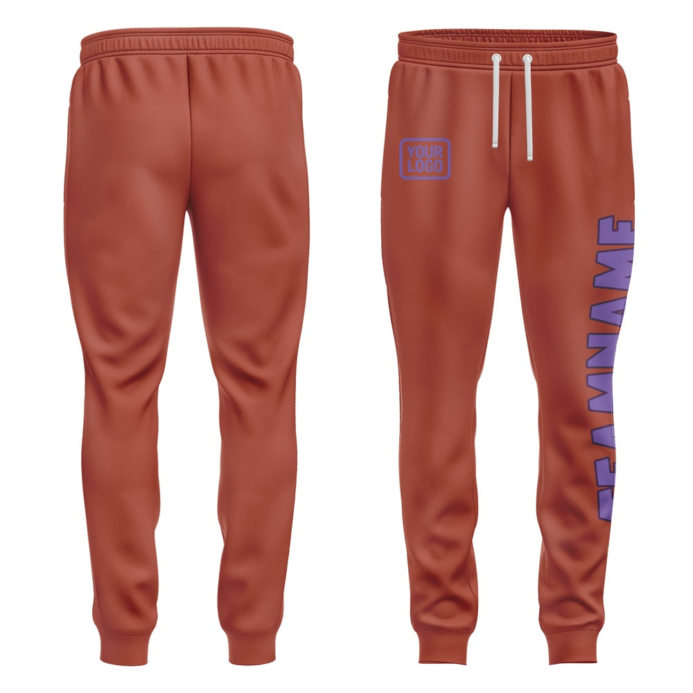 Custom Coral Red Light Purple Pants