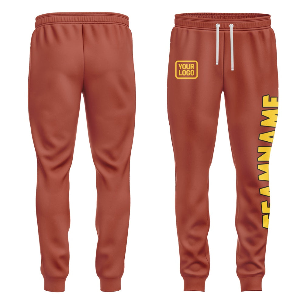 Custom Coral Red Gold Pants