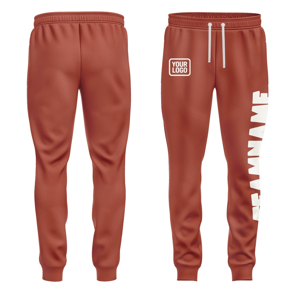 Custom Coral Red White Pants