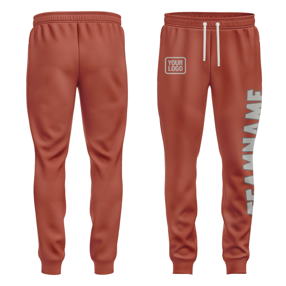 Custom Coral Red Gray Pants
