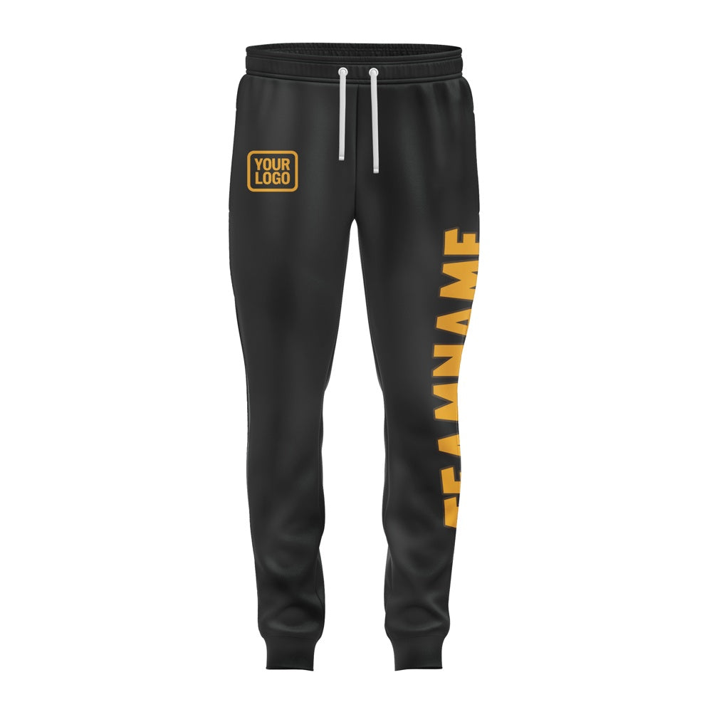 Custom Black Yellow Pants