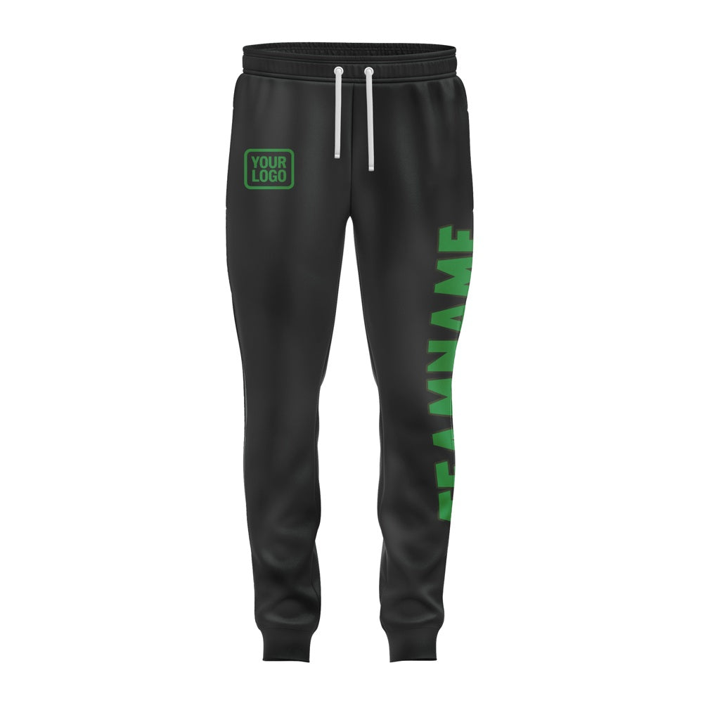 Custom Black Emerald Green Pants