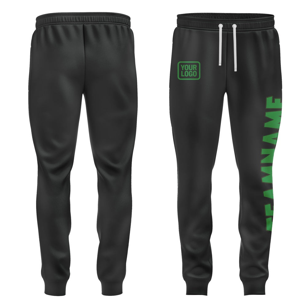 Custom Black Emerald Green Pants