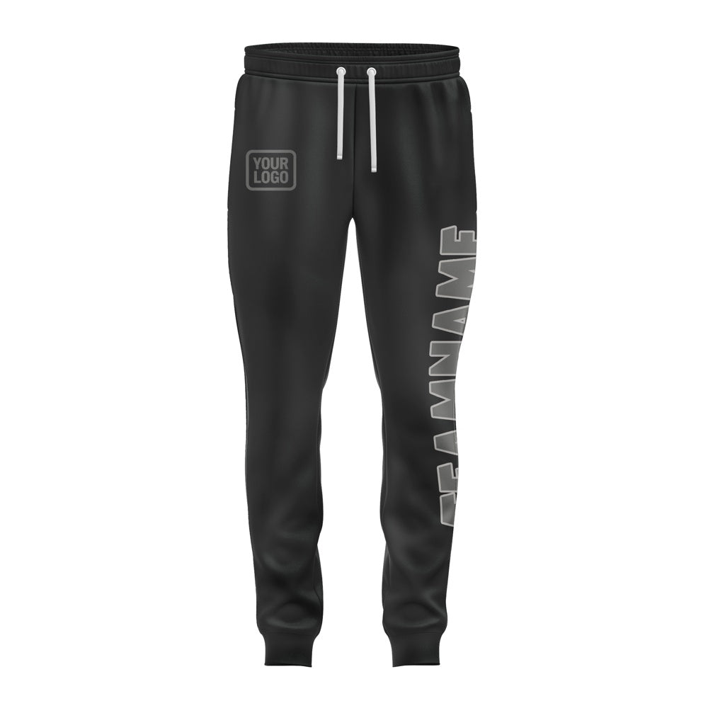 Custom Black Dark Grey Pants