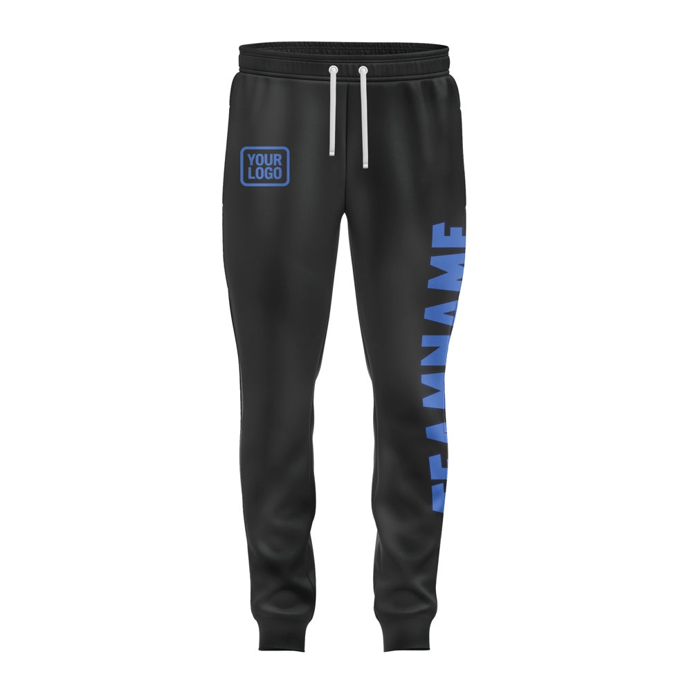 Custom Black Sky Blue Pants