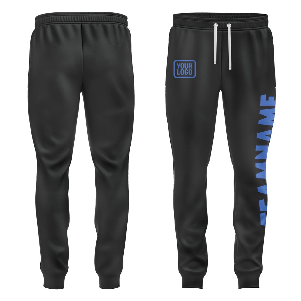 Custom Black Sky Blue Pants