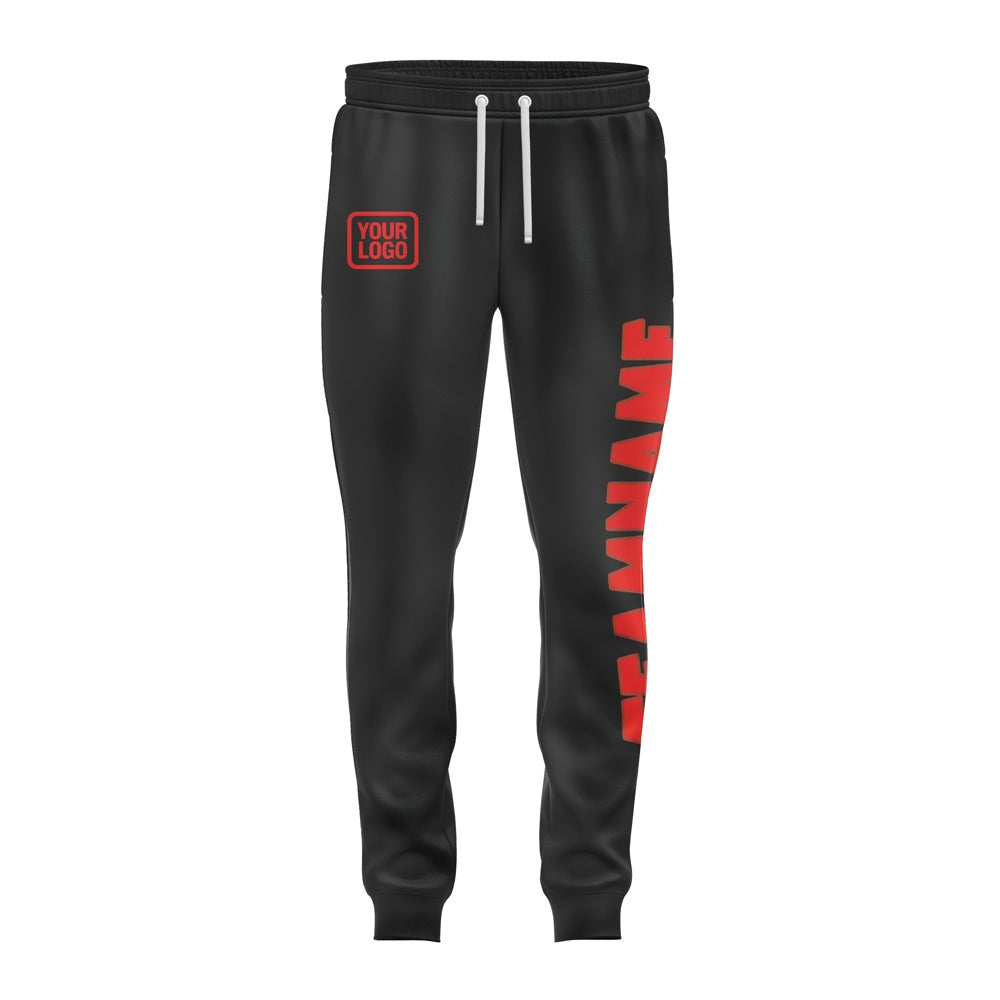 Custom Black Orange Red Pants
