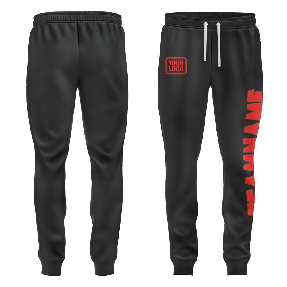 Custom Black Orange Red Pants