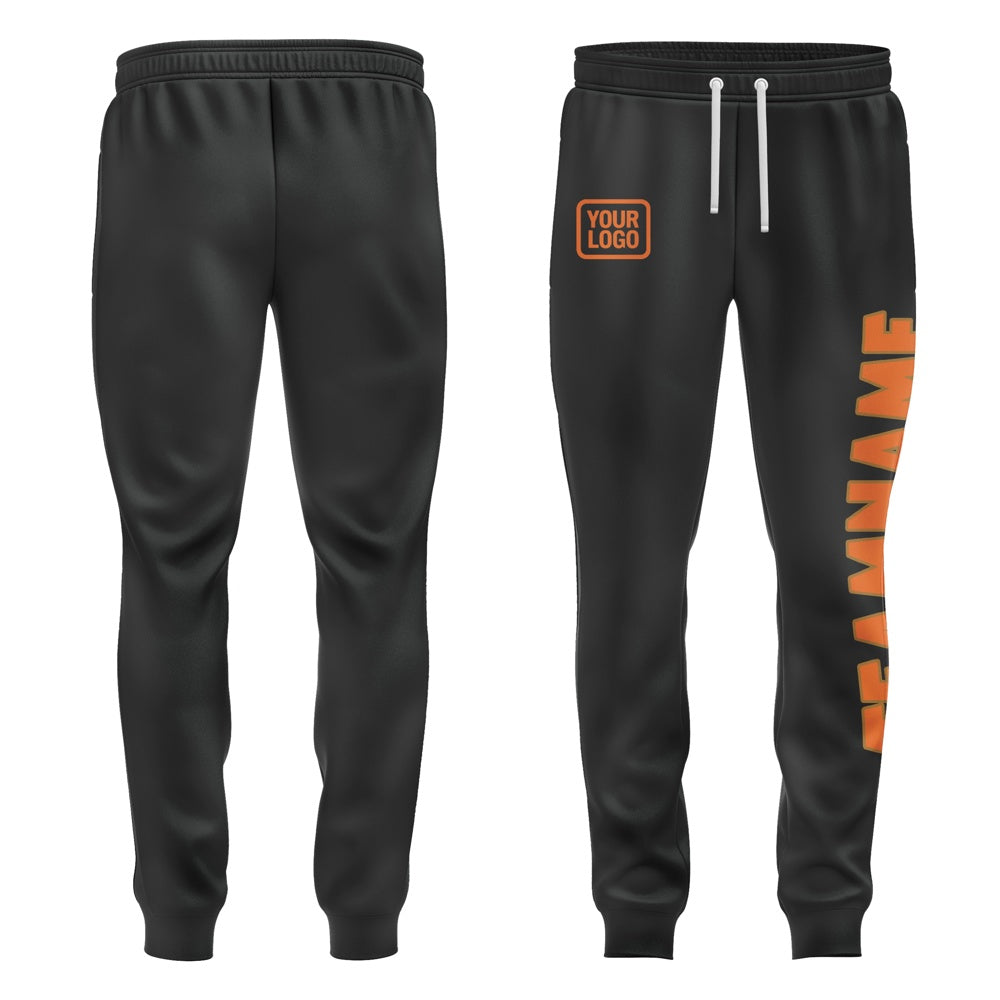 Custom Black Orange Pants
