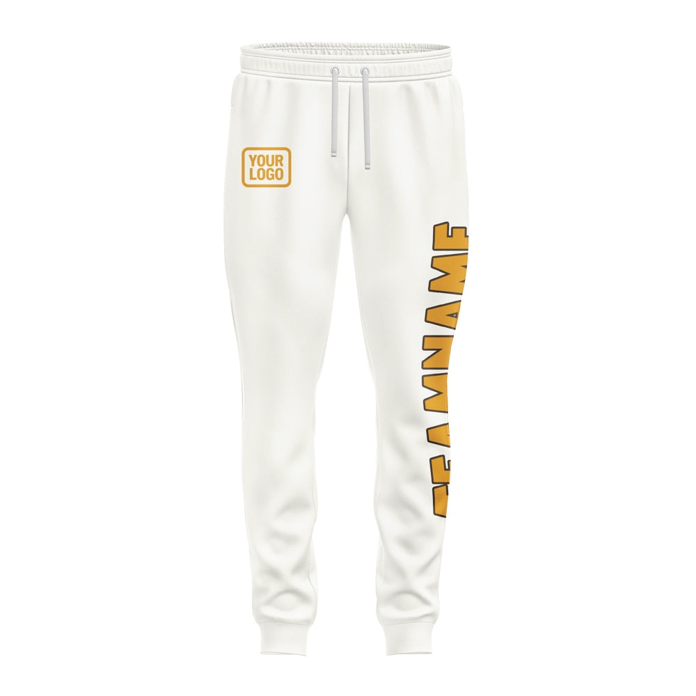 Custom White Yellow Pants