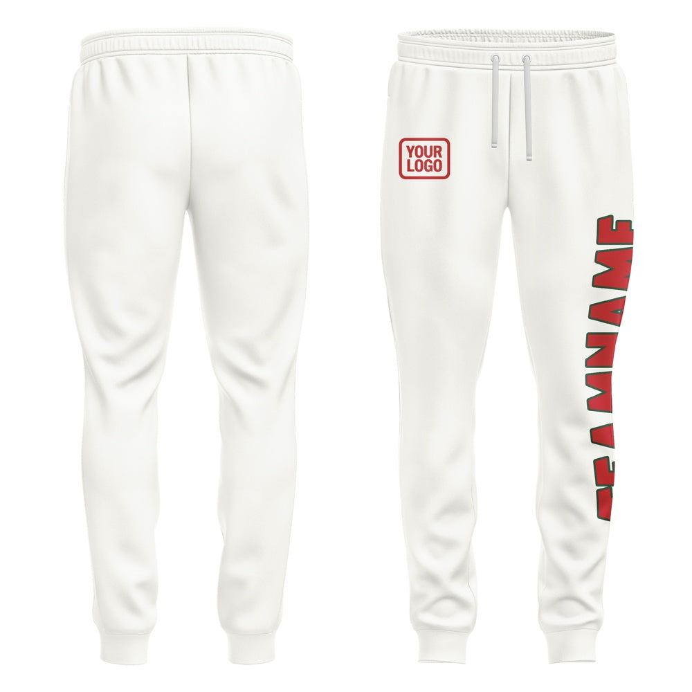 Custom White Red Pants